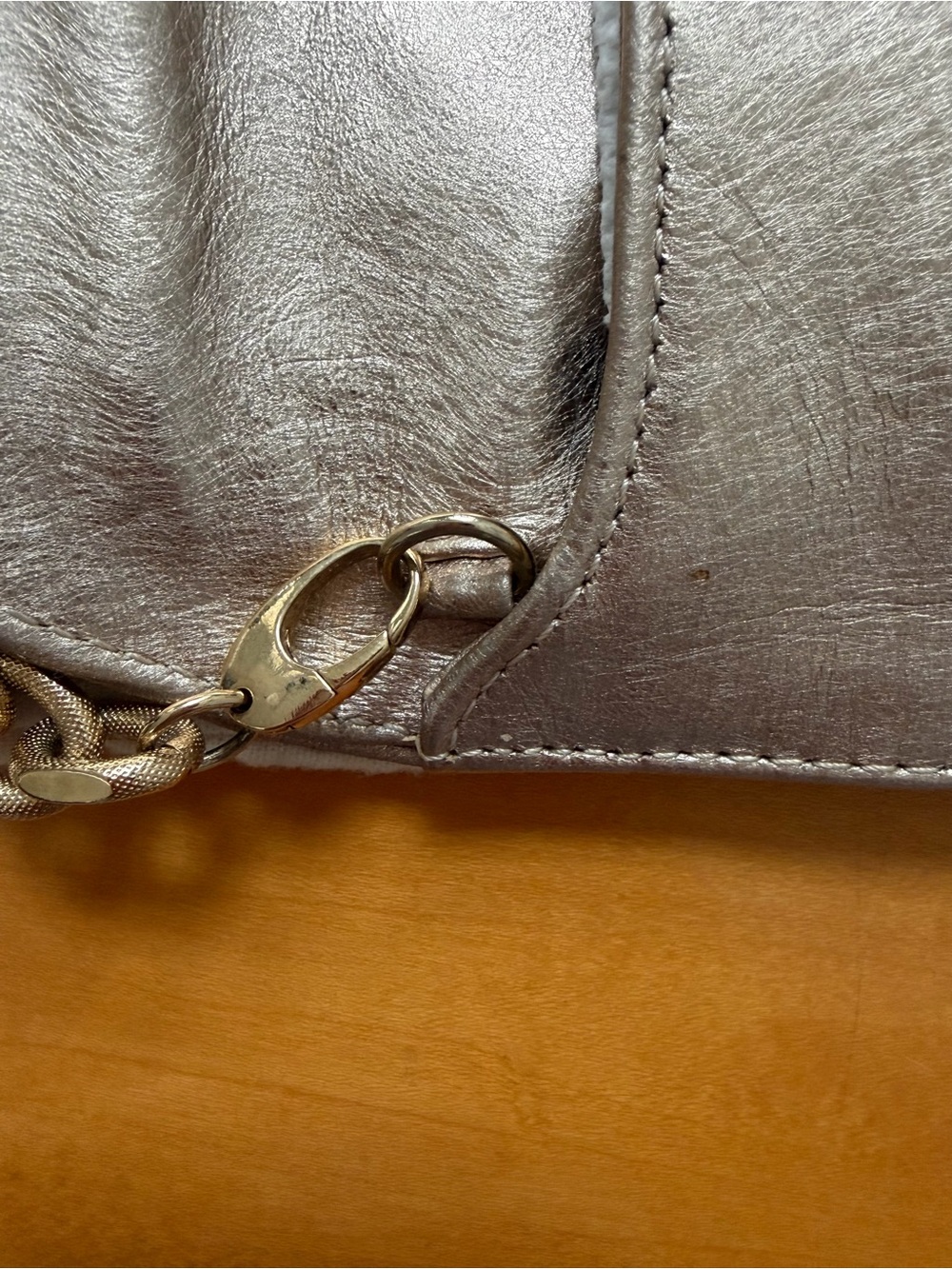 🩷JIMMY CHOO🩷 Gorgeous Authentic Rare Envelop Clutch/Small Bag in Champagne - Picture 11 of 16